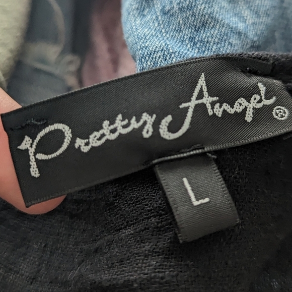 Pretty Angel Bejeweled Witch Core Gothic Tunic Dress with Charms/Tassels size L - Picture 4 of 6